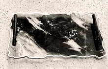 Load image into Gallery viewer, “Basic AF” Agate Style Resin Tray With Handles