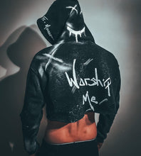 Load image into Gallery viewer, Worship Me Crop Hoodie