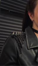 Load image into Gallery viewer, Madness Is Genius Leather Jacket Masculine Fit