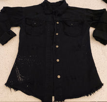 Load image into Gallery viewer, Comfort The Disturbed Unisex Denim Jacket (Made To Order)