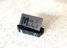 Load image into Gallery viewer, Black & White Marbled Coffin Card Holder