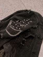 Load image into Gallery viewer, Dusk ‘Til Dawn Bleach Painted Unisex Denim Jacket