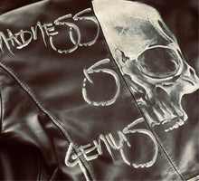 Load image into Gallery viewer, Madness Is Genius Leather Jacket Masculine Fit