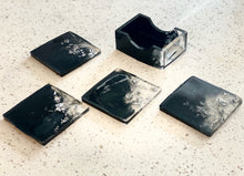 Load image into Gallery viewer, Square Silver Leaf Coaster & Holder Set
