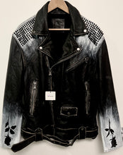 Load image into Gallery viewer, In Life & Death Hand Painted Leather Jacket (Made To Order)