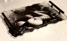 Load image into Gallery viewer, “Pure Intentions” Agate Style Resin Tray With Handles