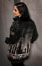 Load image into Gallery viewer, Dusk ‘Til Dawn Bleach Painted Unisex Denim Jacket