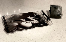 Load image into Gallery viewer, “Pure Intentions” Agate Style Resin Tray With Handles