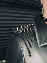 Load image into Gallery viewer, Madness Is Genius Leather Jacket Masculine Fit
