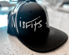 Load image into Gallery viewer, Misfits &amp; Mischief Logo Hat Style 2: Front Painted Faux Leather Hat
