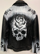 Load image into Gallery viewer, In Life &amp; Death Hand Painted Leather Jacket (Made To Order)
